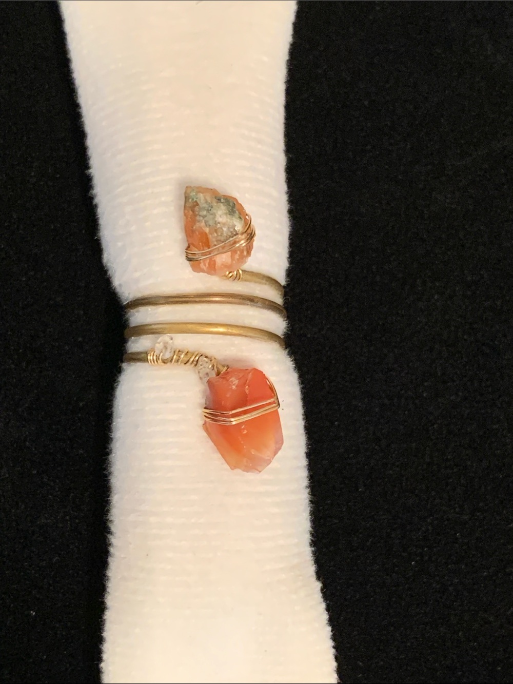 Free People Like Sugar Midi Ring Gold Carnelian